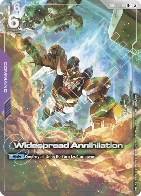 Widespread Annihilation R+ GD05-114 Gundam card from Freedom Ascension