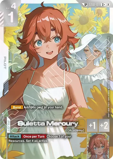 Suletta Mercury C+ SP ST01-011 Gundam card from Freedom Ascension