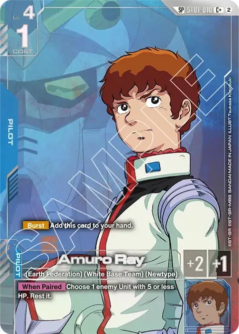 Amuro Ray C+ SP ST01-010 Gundam card from Freedom Ascension
