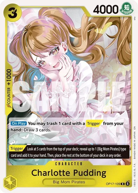 Charlotte Pudding OP17-109 One Piece card from The World's Strongest Warriors