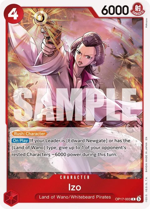Izo OP17-003 One Piece card from The World's Strongest Warriors
