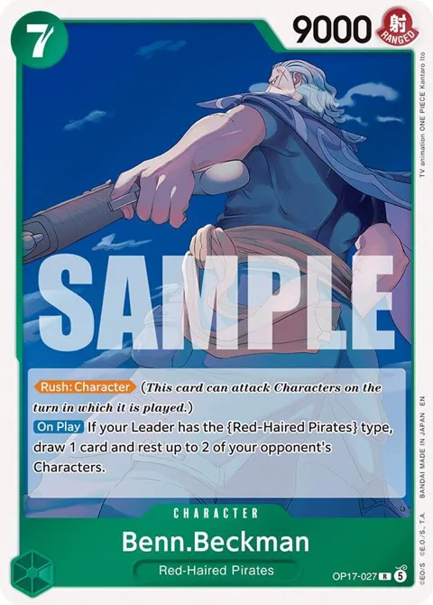 Benn.Beckman OP17-027 One Piece card from The World's Strongest Warriors