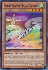 Mecha Phantom Beast Coltwing JOTL-EN024 Yu-Gi-Oh card from Judgment of the Light