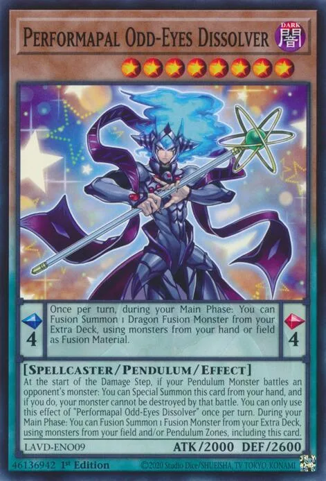 Performapal Odd-Eyes Dissolver LAVD-ENO09 Yu-Gi-Oh card from Legendary Arc-V Decks