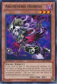 Archfiend Heiress JOTL-EN029 1st Edition Yu-Gi-Oh card from Judgment of the Light