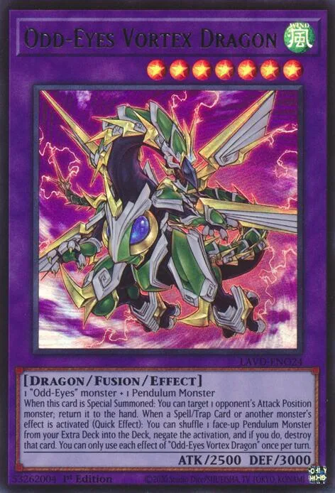 Odd-Eyes Vortex Dragon LAVD-ENO24 Yu-Gi-Oh card from Legendary Arc-V Decks