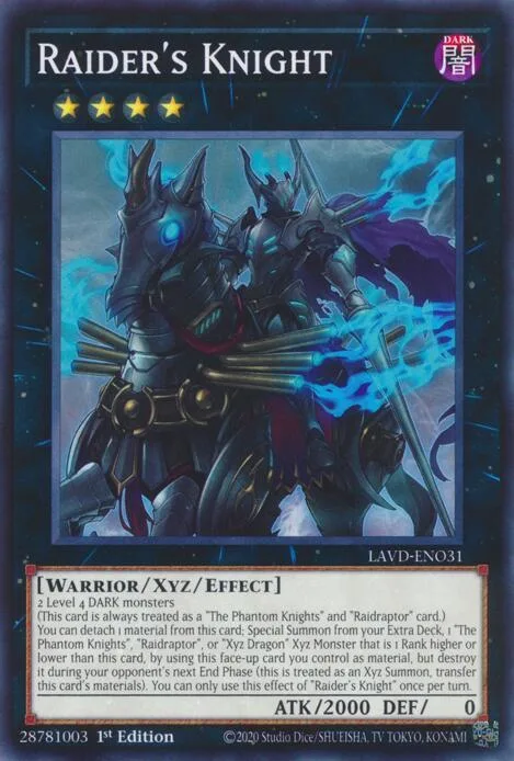 Raider's Knight LAVD-ENO31 Yu-Gi-Oh card from Legendary Arc-V Decks
