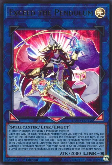 Exceed the Pendulum LAVD-ENO36 Yu-Gi-Oh card from Legendary Arc-V Decks