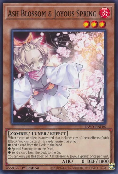 Ash Blossom & Joyous Spring LAVD-ENL06 Yu-Gi-Oh card from Legendary Arc-V Decks
