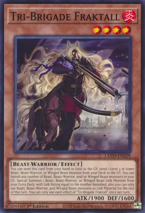 Tri-Brigade Fraktall LAVD-ENL09 Yu-Gi-Oh card from Legendary Arc-V Decks