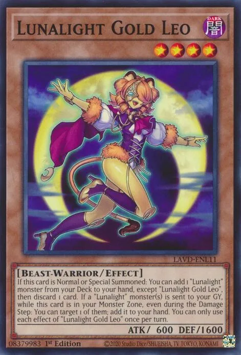 Lunalight Gold Leo LAVD-ENL11 Yu-Gi-Oh card from Legendary Arc-V Decks