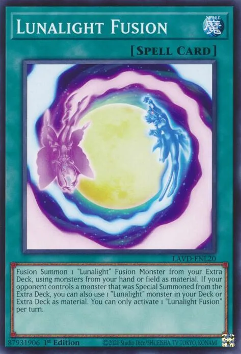Lunalight Fusion LAVD-ENL20 Yu-Gi-Oh card from Legendary Arc-V Decks