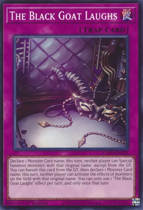 The Black Goat Laughs LAVD-ENL29 Yu-Gi-Oh card from Legendary Arc-V Decks