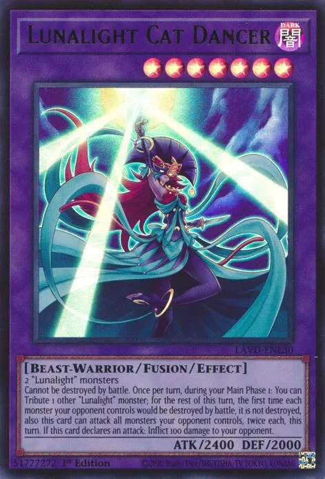 Lunalight Cat Dancer LAVD-ENL30 Yu-Gi-Oh card from Legendary Arc-V Decks