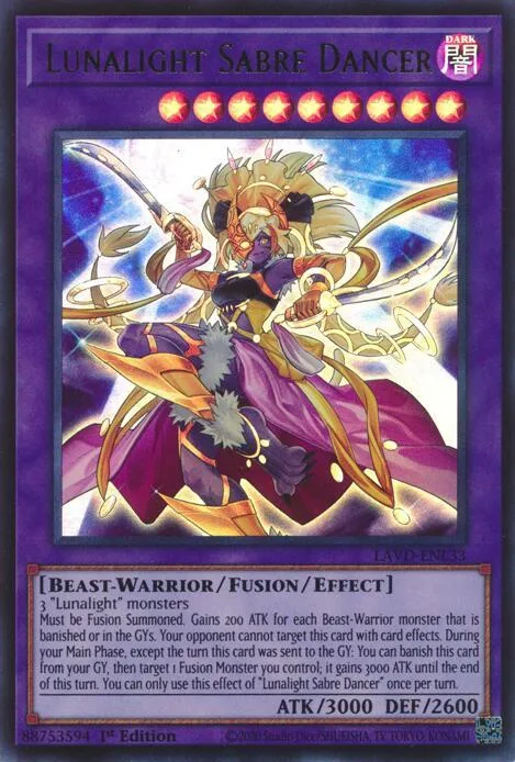 Lunalight Sabre Dancer LAVD-ENL33 Yu-Gi-Oh card from Legendary Arc-V Decks