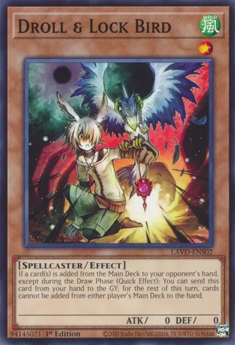 Droll & Lock Bird LAVD-ENS02 Yu-Gi-Oh card from Legendary Arc-V Decks