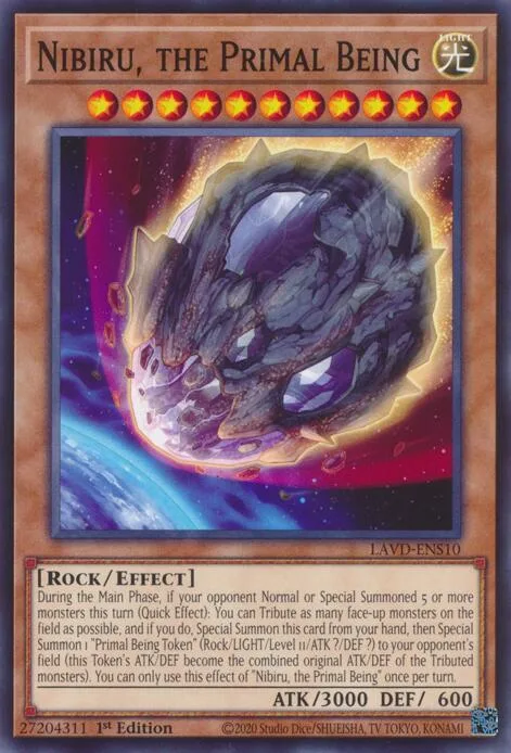 Nibiru, the Primal Being LAVD-ENS10 Yu-Gi-Oh card from Legendary Arc-V Decks