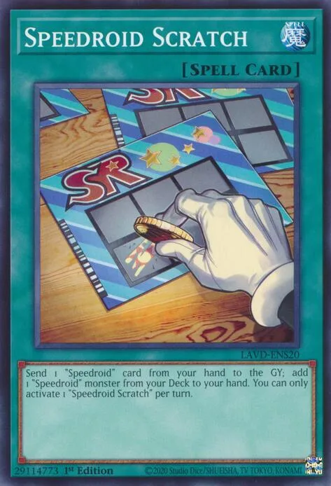 Speedroid Scratch LAVD-ENS20 Yu-Gi-Oh card from Legendary Arc-V Decks