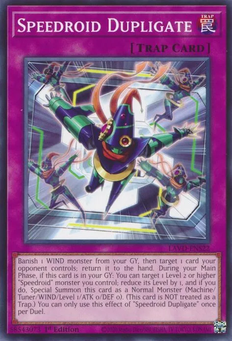 Speedroid Dupligate LAVD-ENS22 Yu-Gi-Oh card from Legendary Arc-V Decks
