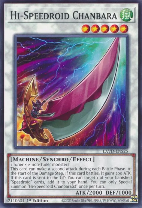 Hi-Speedroid Chanbara LAVD-ENS25 Yu-Gi-Oh card from Legendary Arc-V Decks