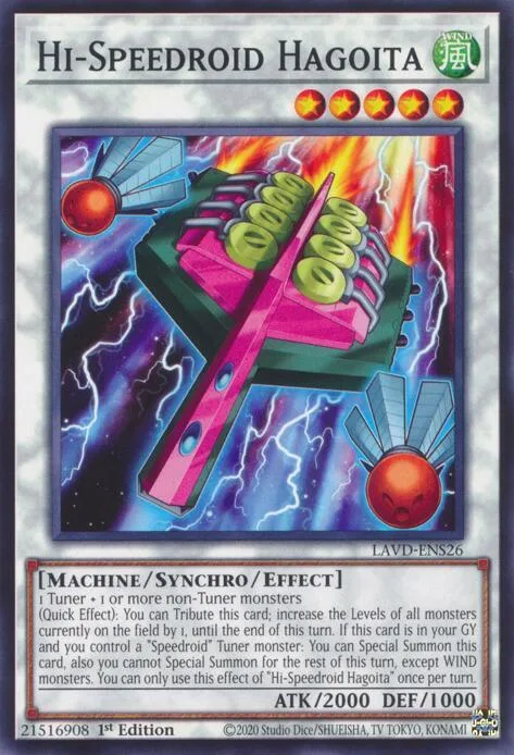 Hi-Speedroid Hagoita LAVD-ENS26 Yu-Gi-Oh card from Legendary Arc-V Decks