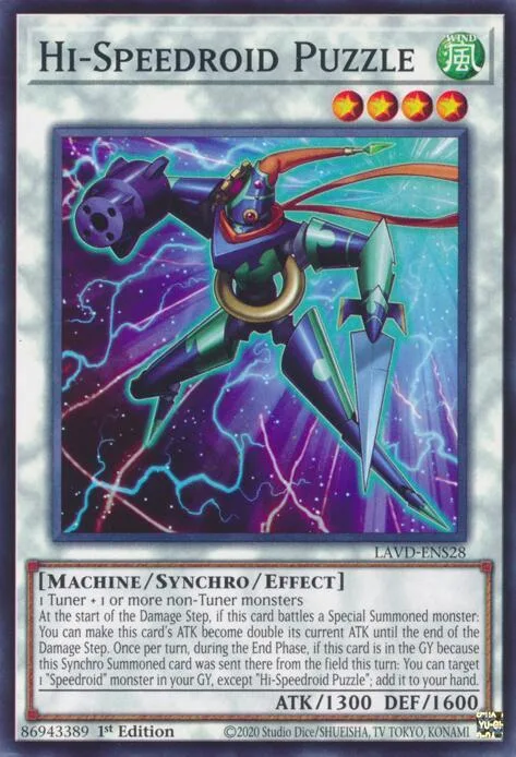 Hi-Speedroid Puzzle LAVD-ENS28 Yu-Gi-Oh card from Legendary Arc-V Decks