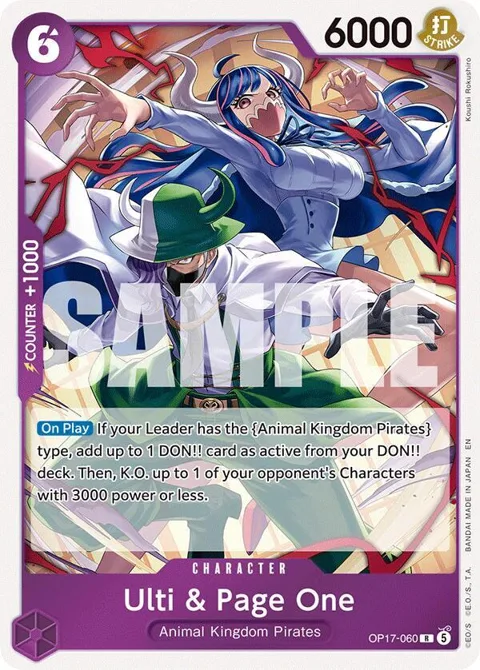 Ulti & Page One OP17-060 One Piece card from The World's Strongest Warriors