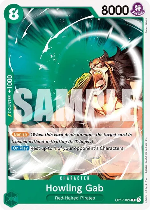 Howling Gab OP17-024 One Piece card from The World's Strongest Warriors