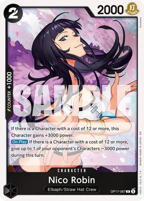 Nico Robin OP17-087 One Piece card from The World's Strongest Warriors