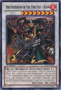 Brotherhood of the Fire Fist - Kirin JOTL-EN042 1st Edition Yu-Gi-Oh card from Judgment of the Light