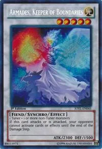 Armades, Keeper of Boundaries JOTL-EN045 1st Edition Yu-Gi-Oh card from Judgment of the Light