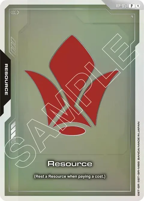 Resource EVX07 Resource Set RP-051 Gundam card from Promotional Resource Tokens