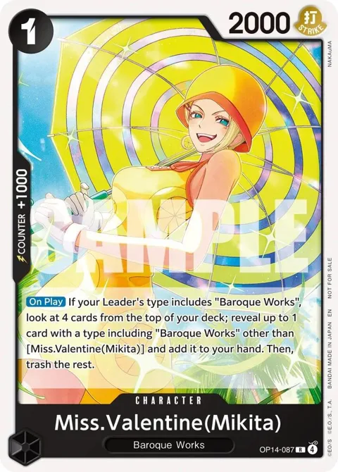 Miss.Valentine Mikita Tournament Pack 2026 Vol. 3 OP14-087 One Piece card from One Piece Promotion Cards