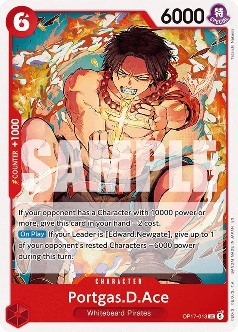 Portgas.D.Ace OP17-013 One Piece card from The World's Strongest Warriors