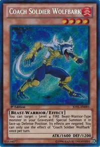 Coach Soldier Wolfbark JOTL-EN093 1st Edition Yu-Gi-Oh card from Judgment of the Light