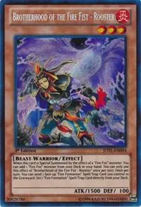 Brotherhood of the Fire Fist - Rooster JOTL-EN094 1st Edition Yu-Gi-Oh card from Judgment of the Light