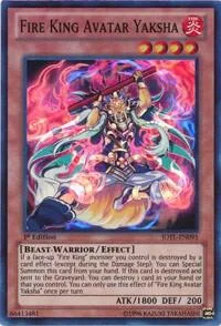Fire King Avatar Yaksha JOTL-EN095 Unlimited Yu-Gi-Oh card from Judgment of the Light
