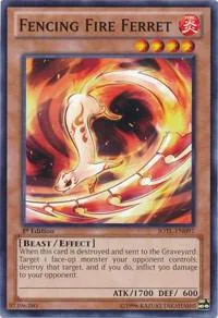 Fencing Fire Ferret JOTL-EN097 1st Edition Yu-Gi-Oh card from Judgment of the Light