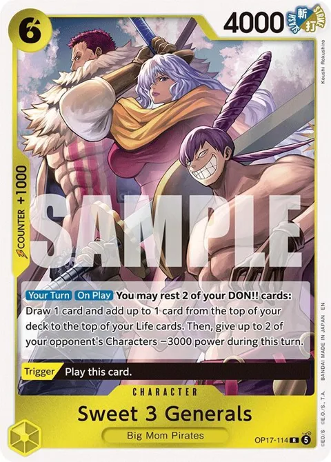 Sweet 3 Generals OP17-114 One Piece card from The World's Strongest Warriors