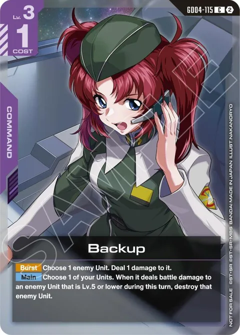 Backup Event Pack 02 GD04-115 Gundam card from Gundam Promotional Cards
