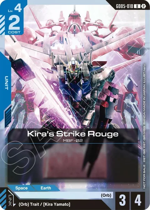 Kira's Strike Rouge Event Pack 02 GD05-010 Gundam card from Gundam Promotional Cards