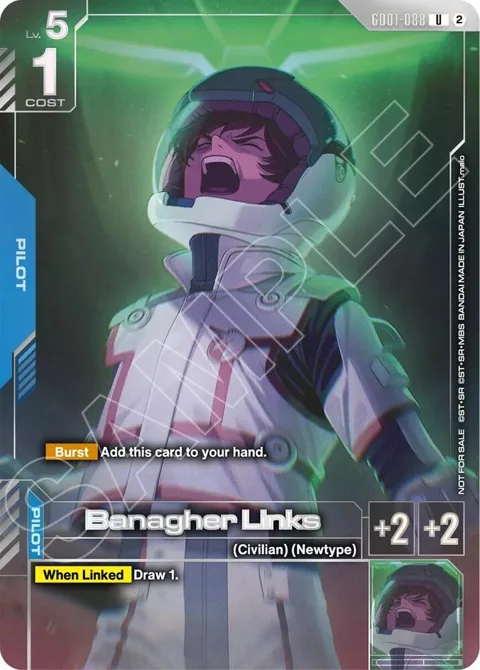 Banagher Links Newtype Challenge 2026 Mission 4 GD01-088 Gundam card from Gundam Promotional Cards