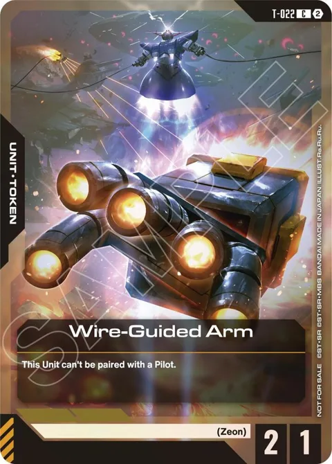 Wire-Guided Arm Token Left Hand World Championship Regionals 26-27 Season 2 T-022 Gundam card from Gundam Promotional Cards