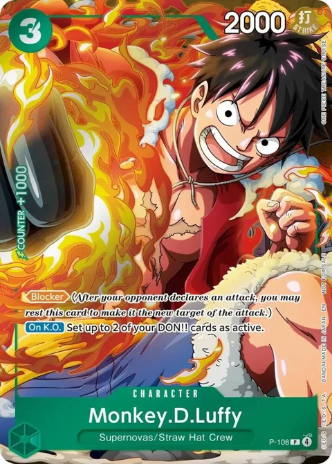Monkey.D.Luffy Event Pack Vol. 9 P-108 One Piece card from One Piece Promotion Cards