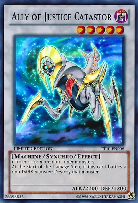 Ally of Justice Catastor CT10-EN006 Yu-Gi-Oh card from 2013 Collectors Tins