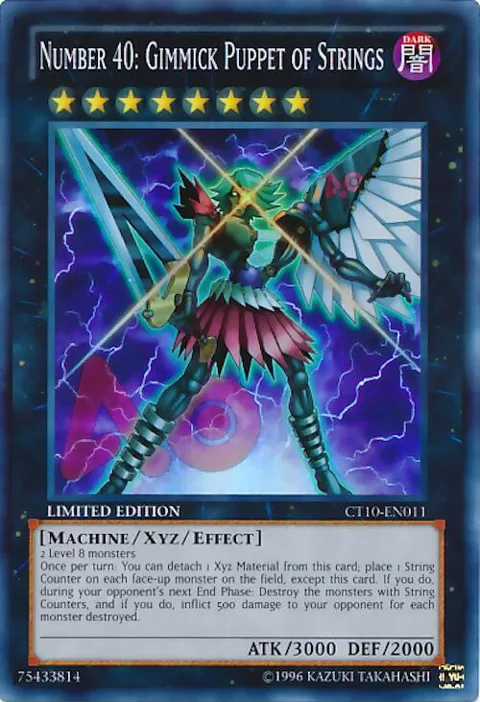 Number 40: Gimmick Puppet of Strings CT10-EN011 Yu-Gi-Oh card from 2013 Collectors Tins