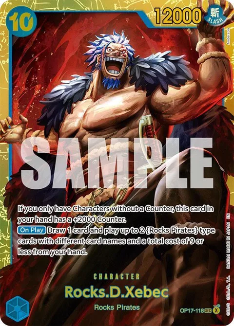 Rocks.D.Xebec OP17-118 One Piece card from The World's Strongest Warriors