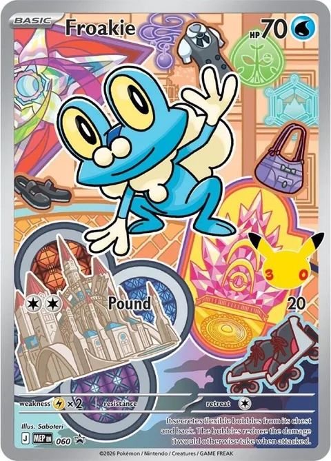 Froakie #060 Holofoil Pokémon card from Mega Evolution Promo