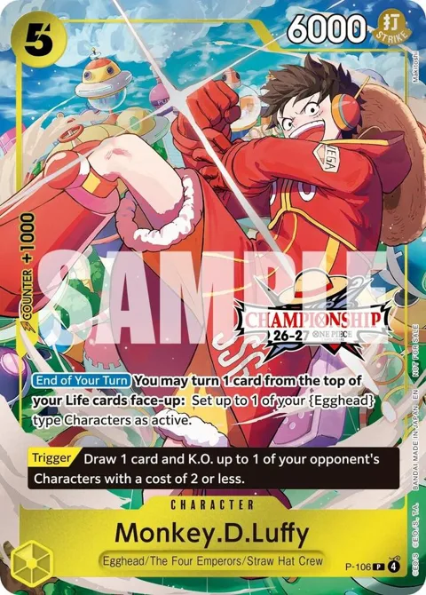 Monkey.D.Luffy CS 26-27 Celebration Pack P-106 One Piece card from One Piece Promotion Cards
