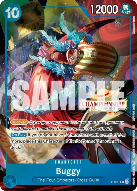 Buggy CS 26-27 Event Pack Finalist Ver. P-098 One Piece card from One Piece Promotion Cards